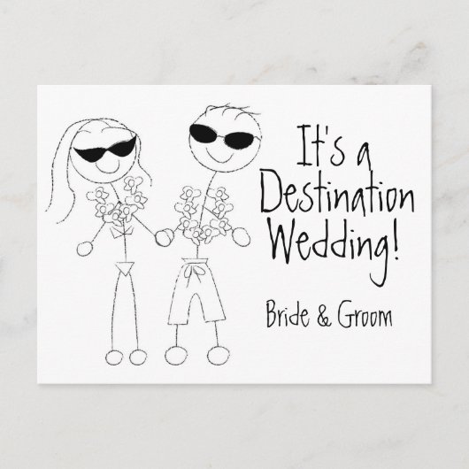 KRW Save the Date Destination Wedding Kaart (Voorkant)