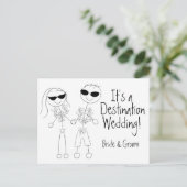 KRW Save the Date Destination Wedding Kaart (Staand voorkant)