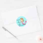 KRW Schattige Roze Zeemeermin Custom Sticker (Envelop)