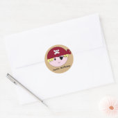 KRW Schattigee Custom Pirate Verjaardag Stickers (Envelop)