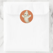 KRW Schattigee Halloween Ghost Ronde Sticker (Tas)