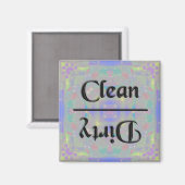 KRW Schone en Vuile Keukenmagneet Magneet (Voorkant / Achterkant)