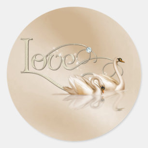 KRW sierlijke zwanen liefde bruiloft zegels