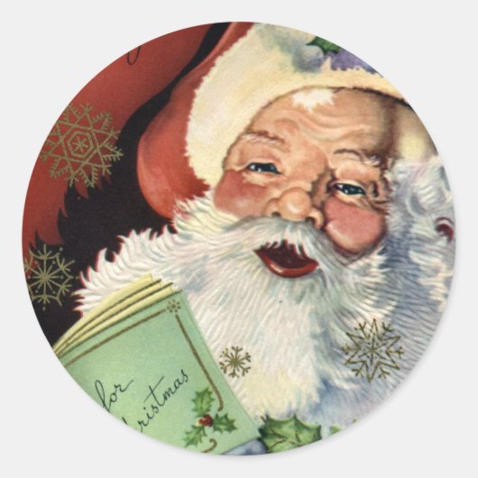 KRW Sinterklaas Kerstmis Ronde Sticker (Voorkant)
