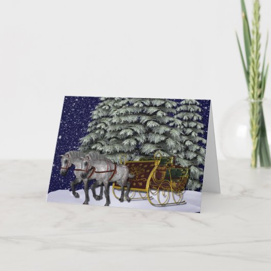 KRW Sleigh Ride Holiday Kaart (Voorkant)
