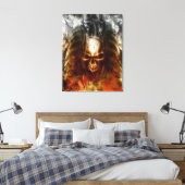 KRW smeulende schedel gewikkeld canvas kunst (Insitu (Slaapkamer))