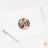 KRW  Sneeuwpaar Kerst sticker (Envelop)