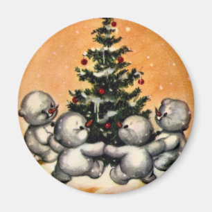 KRW  Snowman Family Kerstmis Magnet