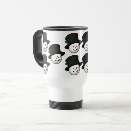 KRW Snowman Travel Mug Reisbeker (Voorkant links)