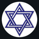 KRW ster van David Seal Ronde Sticker<br><div class="desc">KRW Star of David Seal - Stickers</div>
