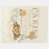 KRW Stijl Parijs Rozen Eiffeltower Blanket Fleece Deken (Voorkant (Horizontaal))