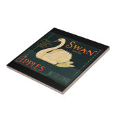 KRW  Swan Apples Fruit Crate Label Tegeltje (Zijkant)