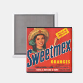 KRW  Sweet-Mex Oranje krat label magneet (Voorkant / Achterkant)