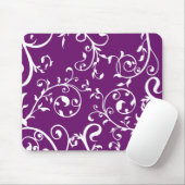 KRW Swirling Vines Paars Muismat (Met muis)