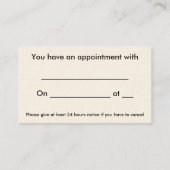 KRW Tattoo Studio Aangepaste Benoemingskaart Afsprakenkaartje (Achterkant)