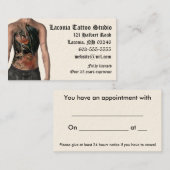 KRW Tattoo Studio Aangepaste Benoemingskaart Afsprakenkaartje (Voorkant / Achterkant)