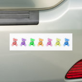 KRW Teddy Rainbow Bumpersticker (Op auto)