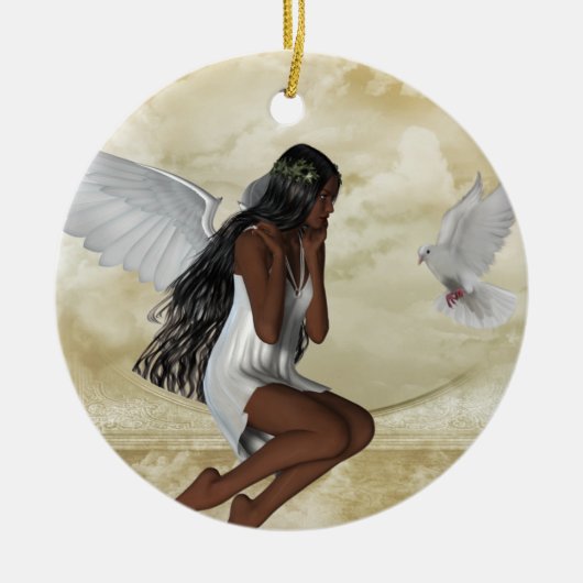 KRW The Angel en de Dove Inspirerend Ornament (Voorkant)