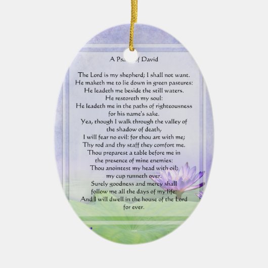 KRW The Lord is My Shepherd Psalm 23 Ornament (Voorkant)