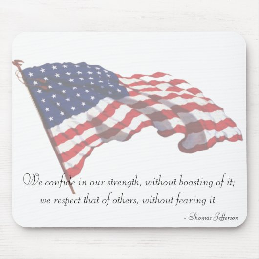 KRW Thomas Jefferson Quote Mousepad Muismat (Voorkant)