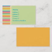 KRW Tropisch Stripe Custom Visitekaartje (Voorkant / Achterkant)