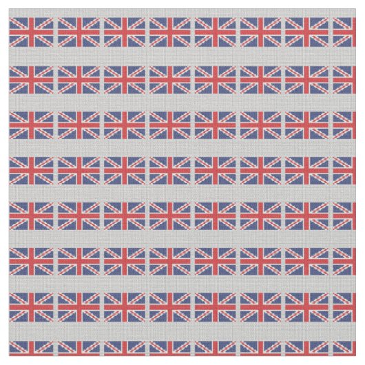 KRW Union Jack British Flag Print Fabric Stof (Close Up)