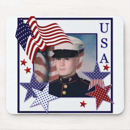 KRW USA Lijst Mousepad Muismat (Voorkant)