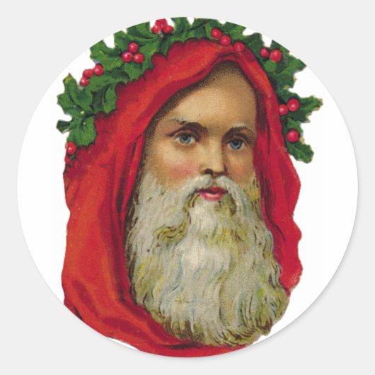 KRW Victoriaans Vader Kerstmis Santa Sticker (Voorkant)