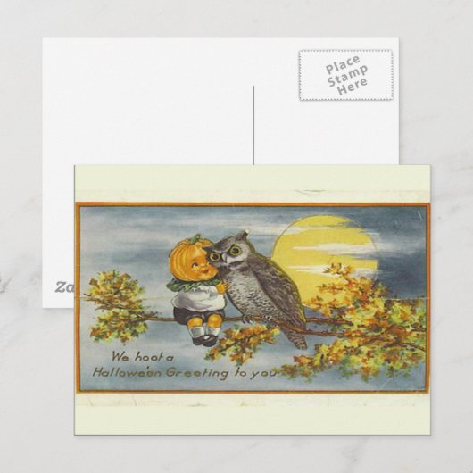 KRW Vintage Halloween Briefkaart (Voorkant / Achterkant)