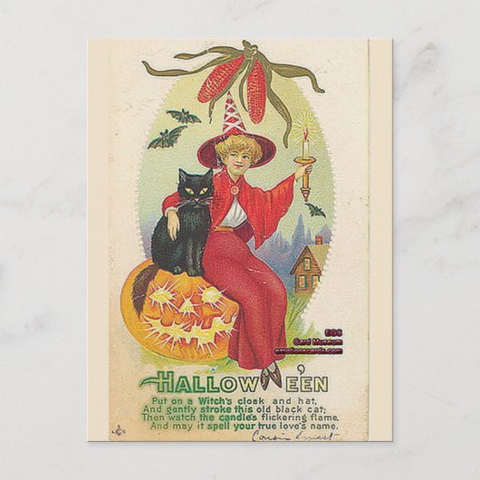 KRW Vintage Halloween Briefkaart (Voorkant)