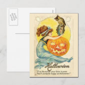KRW Vintage Halloween Feestdagenkaart (Voorkant / Achterkant)