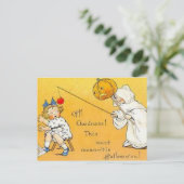 KRW Vintage Halloween Kinderen Briefkaart (Staand voorkant)
