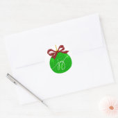 KRW Vreugde Kerstmis Ornament Ronde Sticker (Envelop)