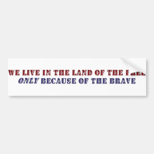 KRW Vrije land Bumpersticker (Voorkant)