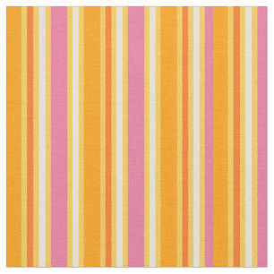 KRW warmroze en Oranje strips Stof