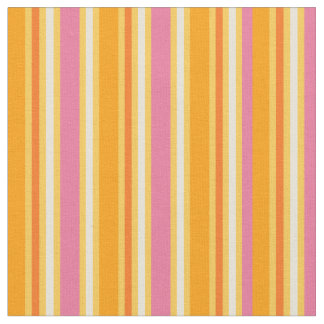KRW warmroze en Oranje strips Stof