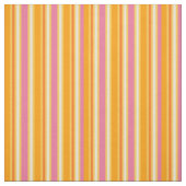 KRW warmroze en Oranje strips Stof (Swatch)