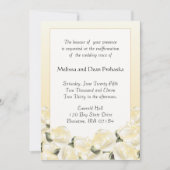 KRW White Rose Custom Vow Renewal Invitation Kaart (Voorkant)