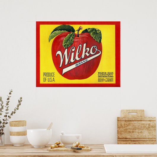 KRW Wilko Apple Crate Label Poster (Keuken)