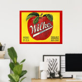 KRW Wilko Apple Crate Label Poster (Thuiskantoor)