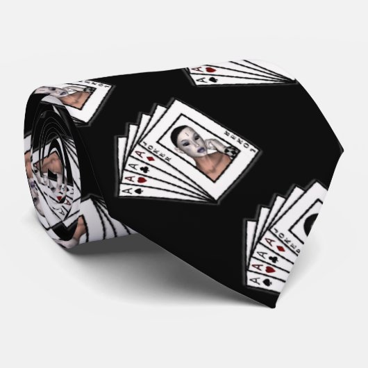 KRW Winning Hand Mannen Poker Stropdas (Opgerold)