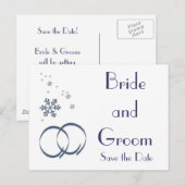 KRW Winter Custom Save the Date Kaart (Voorkant / Achterkant)