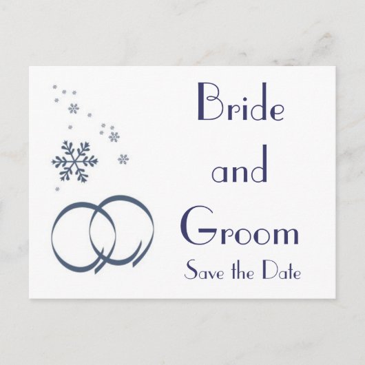 KRW Winter Custom Save the Date Kaart (Voorkant)