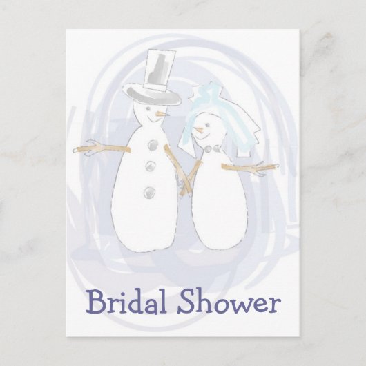 KRW Winter Snowmen Custom Shower Uitnodiging Briefkaart (Voorkant)