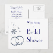 KRW Winter Wedding Custom Douche Uitnodiging Briefkaart (Voorkant / Achterkant)