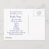 KRW Winter Wedding Custom Douche Uitnodiging Briefkaart (Achterkant)