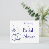 KRW Winter Wedding Custom Douche Uitnodiging Briefkaart (Staand voorkant)