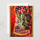 KRW Witches Brew Vintage Halloween Briefkaart (Voorkant / Achterkant)