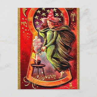 KRW Witches Brew Vintage Halloween Briefkaart