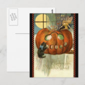 KRW Witches Wand Vintage Halloween Briefkaart (Voorkant / Achterkant)